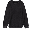  HIDDEN GEMS | Washed Ribbed Pullover Sweatshirt