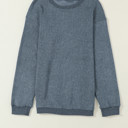  HIDDEN GEMS | Washed Ribbed Pullover Sweatshirt