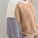  HIDDEN GEMS Neutral Colorblock Sweater