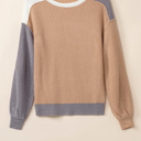  HIDDEN GEMS Neutral Colorblock Sweater