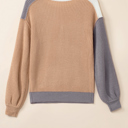  HIDDEN GEMS Neutral Colorblock Sweater