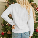  HIDDEN GEMS | Merry And Bright Cable Knit Sweatshirt
