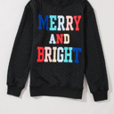  HIDDEN GEMS | Merry And Bright Cable Knit Sweatshirt