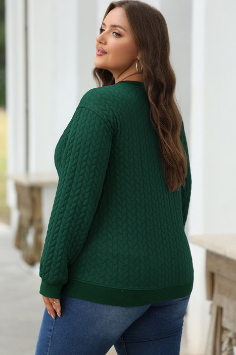 HIDDEN GEMS | Merry And Bright Cable Knit Sweatshirt
