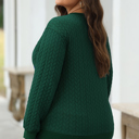  HIDDEN GEMS | Merry And Bright Cable Knit Sweatshirt