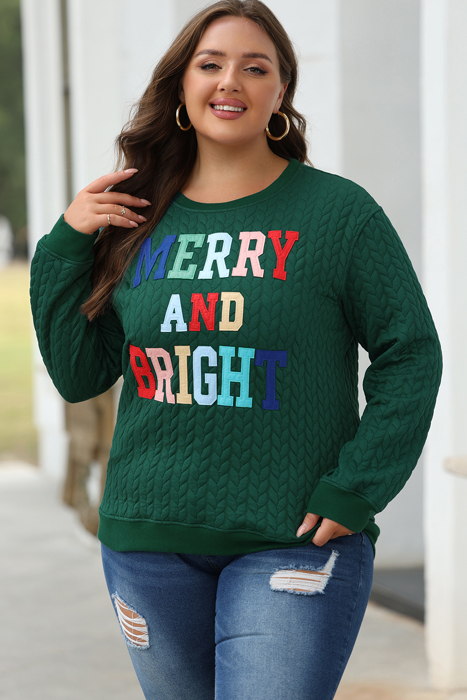 HIDDEN GEMS | Merry And Bright Cable Knit Sweatshirt
