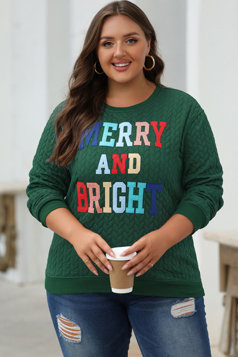 HIDDEN GEMS | Merry And Bright Cable Knit Sweatshirt