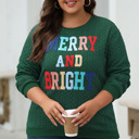  HIDDEN GEMS | Merry And Bright Cable Knit Sweatshirt