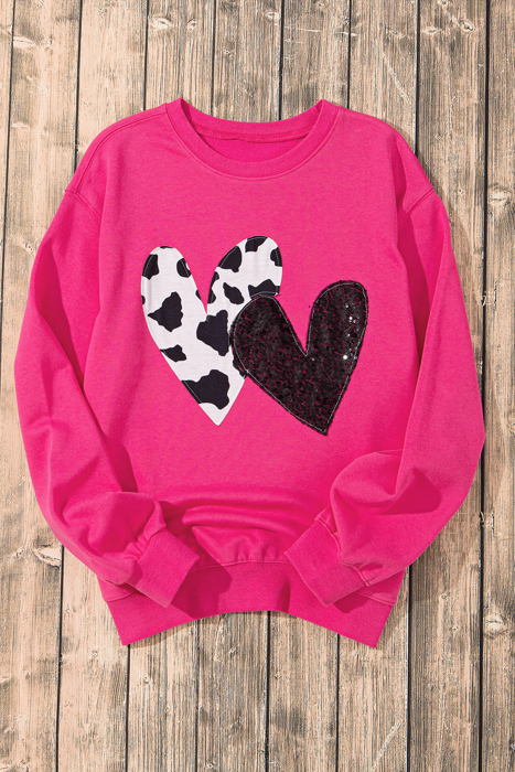 HIDDEN GEMS Valentine Sequin Soft Sweater