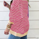  HIDDEN GEMS Ryley Stripe Oversize Sweatshirt