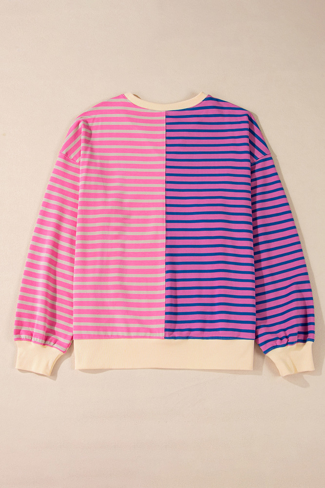 HIDDEN GEMS Ryley Stripe Oversize Sweatshirt