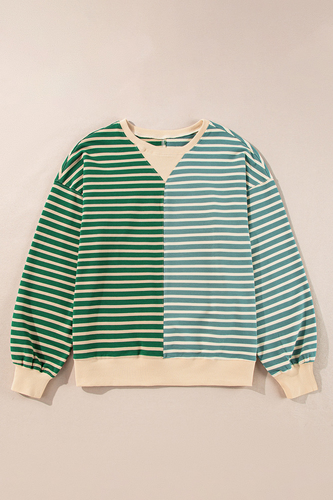 HIDDEN GEMS Ryley Stripe Oversize Sweatshirt