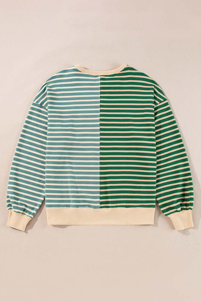 HIDDEN GEMS Ryley Stripe Oversize Sweatshirt