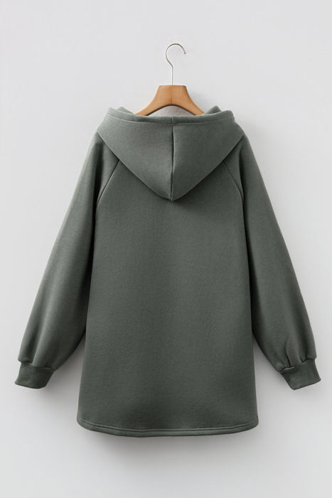 HIDDEN GEMS | Solid Fleece Lined Drawstring Hoodie