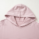 HIDDEN GEMS | Stripe Thumbhole Sleeve Side Slit Hoodie