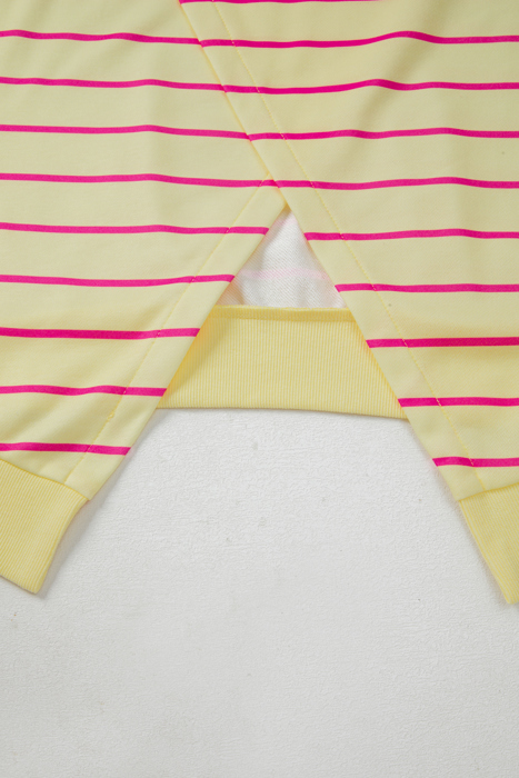  HIDDEN GEMS | Stripe Overlap Drop Shoulder Sweatshirt