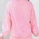  HIDDEN GEMS | Bow Patchwork Mineral Wash Sweatshirt