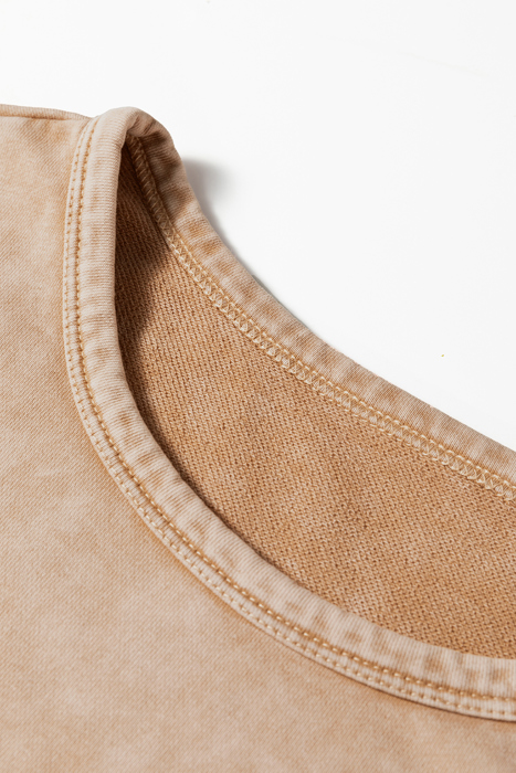 HIDDEN GEMS | Bow Patchwork Mineral Wash Sweatshirt