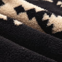  HIDDEN GEMS | Western Aztec Fleece Half Buttoned Sweatshirt