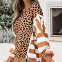  HIDDEN GEMS | Leopard Stripe Patchwork Sweatshirt