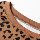  HIDDEN GEMS | Leopard Stripe Patchwork Sweatshirt