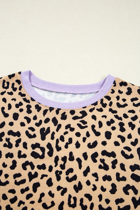 HIDDEN GEMS | Leopard Stripe Patchwork Sweatshirt
