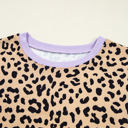 HIDDEN GEMS | Leopard Stripe Patchwork Sweatshirt