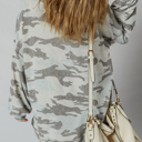  HIDDEN GEMS | Camo Reverse Seam Drop Shoulder Sweatshirt