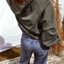  HIDDEN GEMS | Lace Patchwork Mineral Wash Raglan Sweatshirt