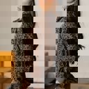  Leopard Corduroy Quarter-Zip Sweatshirt