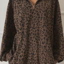 HIDDEN GEMS | Leopard Corduroy Quarter-Zip Sweatshirt