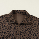  HIDDEN GEMS | Leopard Corduroy Quarter-Zip Sweatshirt