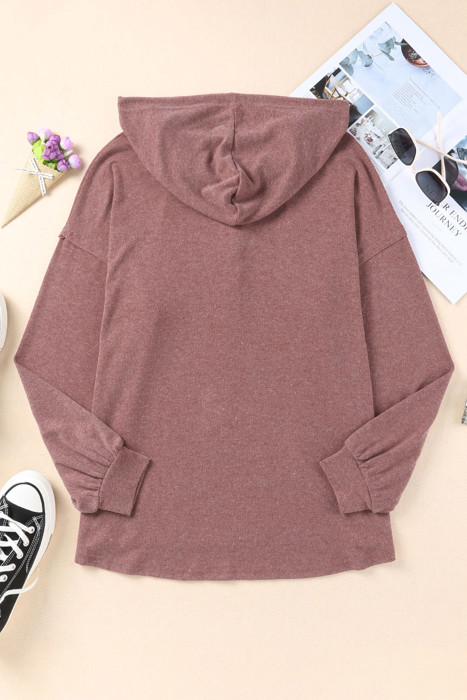 SALE! Everyday Soft Buttoned Top w/Hoodie