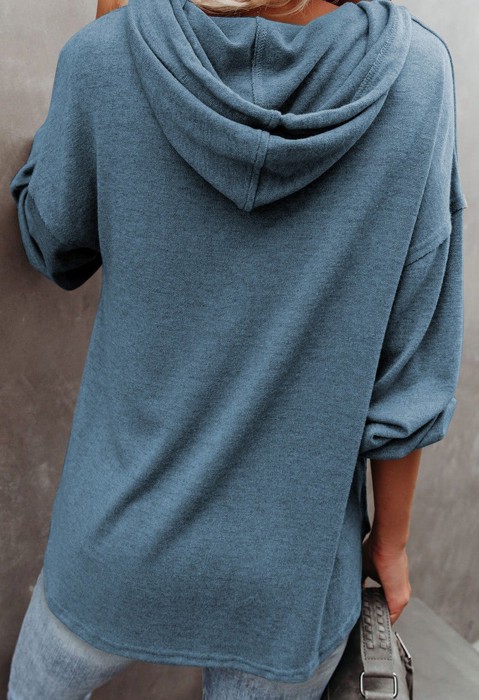 SALE! Everyday Soft Buttoned Top w/Hoodie