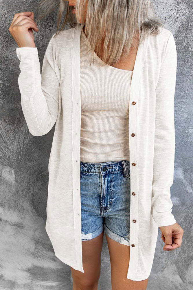 HIDDEN GEMS Essential Lightweight Cardigan