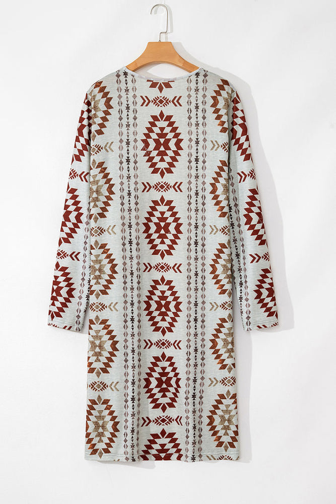 HIDDEN GEMS Western Print Cardigan