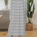  HIDDEN GEMS Essential Stripe Long Cardigan