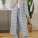  HIDDEN GEMS Essential Stripe Long Cardigan