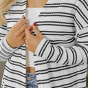  HIDDEN GEMS Essential Stripe Long Cardigan