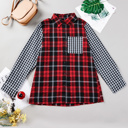  SALE! Colorblock Plaid Button-Up Shirt