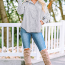  Casually Cute Stripe Smocked Shirt