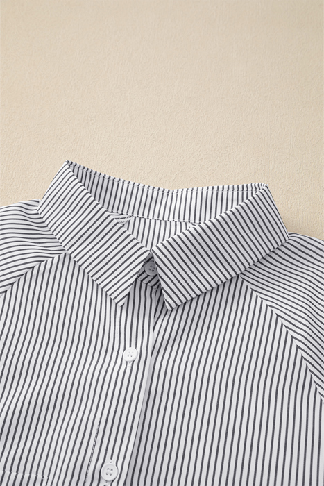 Casually Cute Stripe Smocked Shirt