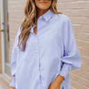  Casually Cute Stripe Smocked Shirt