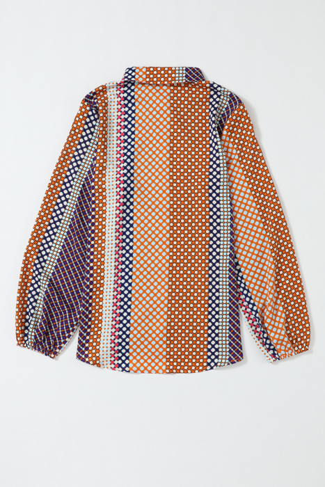 The Darlene Abstract Button-Down Blouse