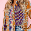  The Darlene Abstract Button-Down Blouse