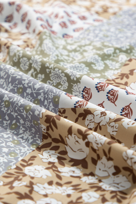 Wildflower Patchwork Puff Sleeve Shirt