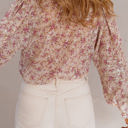  HIDDEN GEMS Fawn Floral Foil Print Shirt