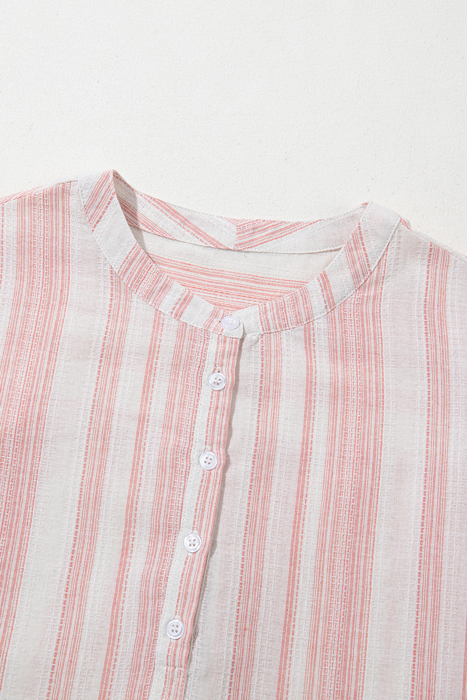 Sunday Breeze Striped Cotton Blend Top