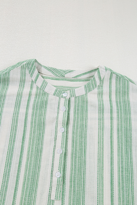 Sunday Breeze Striped Cotton Blend Top