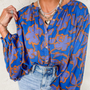  The Carly Buttoned Floral Blouse